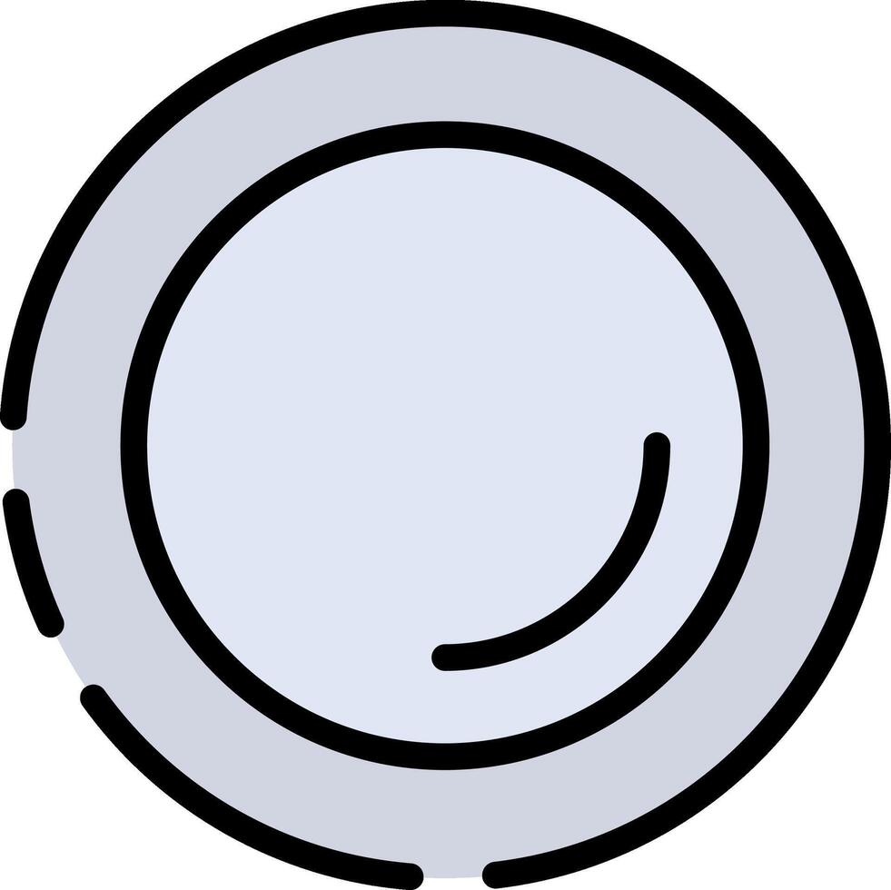 A round plate with a circle in the middle vector