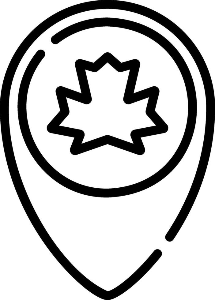 Map pin canada icon vector