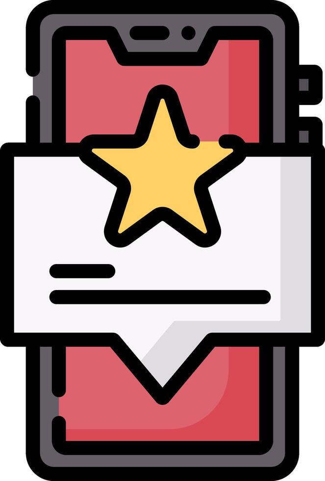A phone with a star on it vector