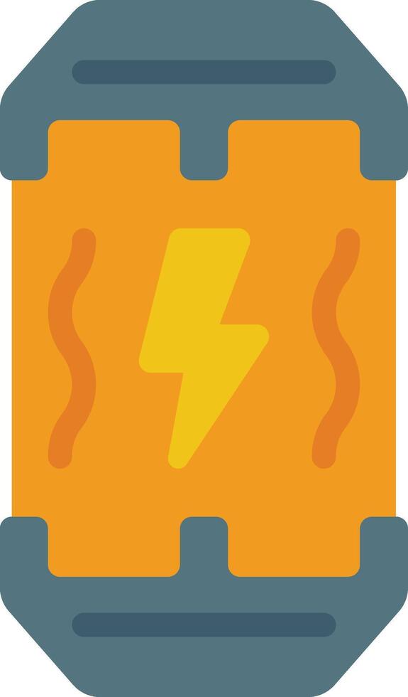 A battery icon with a lightning bolt vector