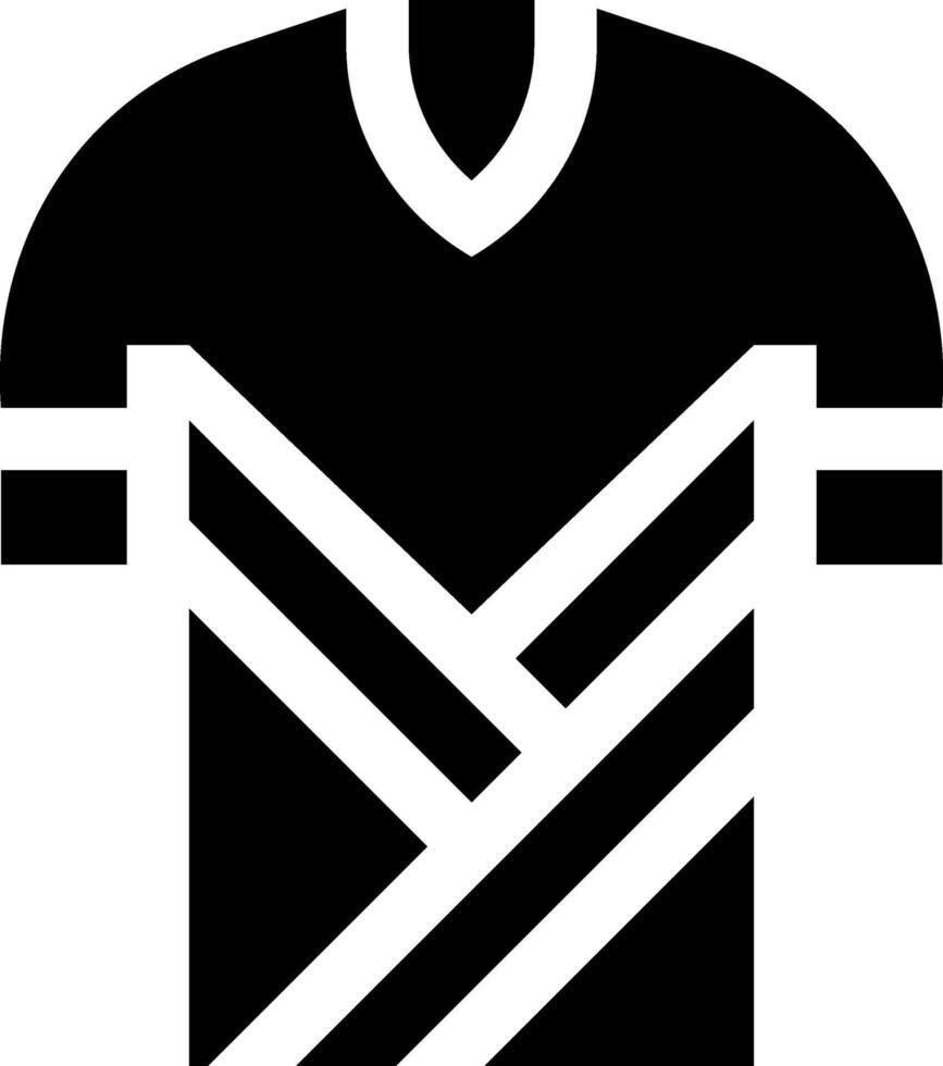 A black and white soccer shirt with a white stripe vector