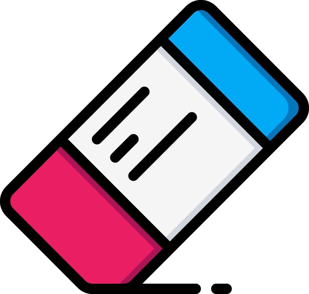 A pink and blue pill with a white border vector