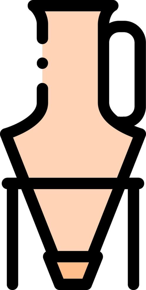A vase with a handle and a handle vector