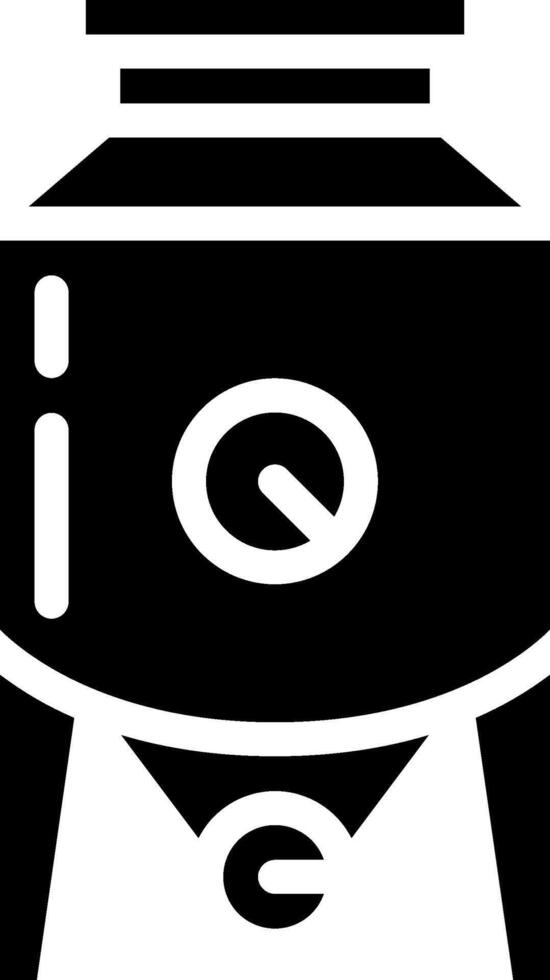 A black and white icon of a coffee maker vector