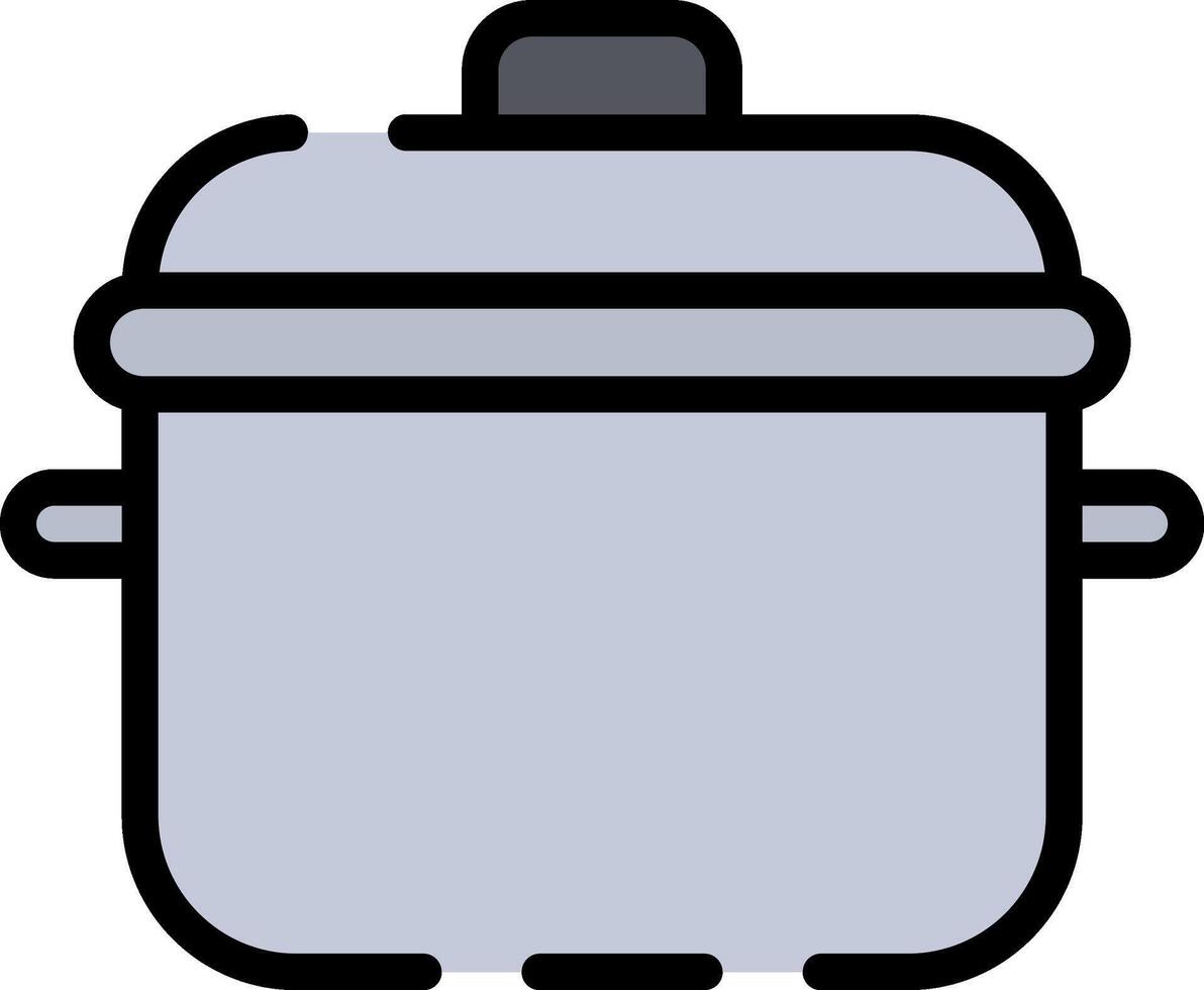 A pot with a lid on a white background vector