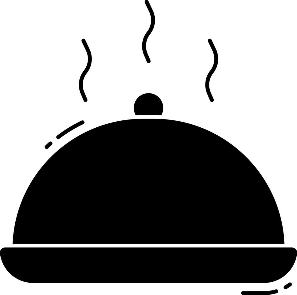 A black and white image of a cloche with a hot plate vector
