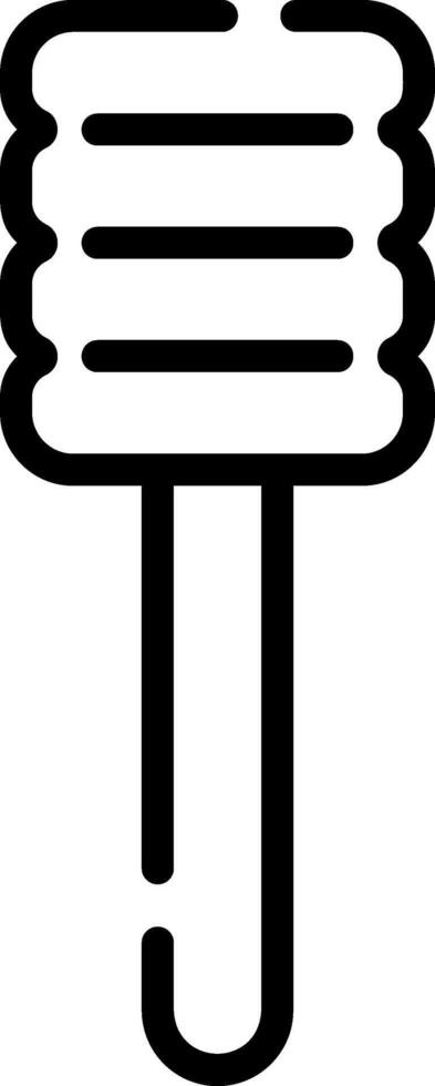A black and white icon of a hair dryer vector