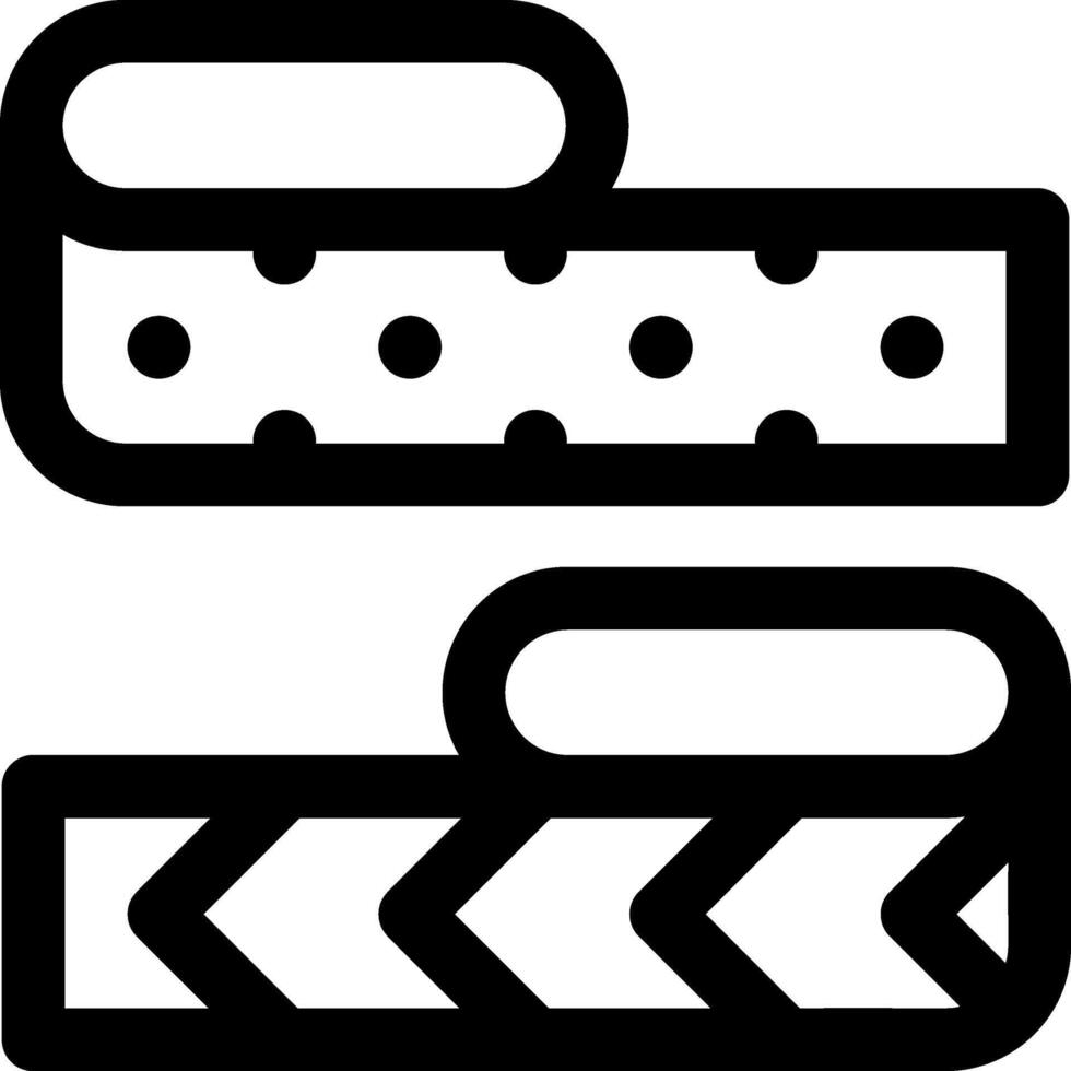 A black and white icon of a tape and a tape vector
