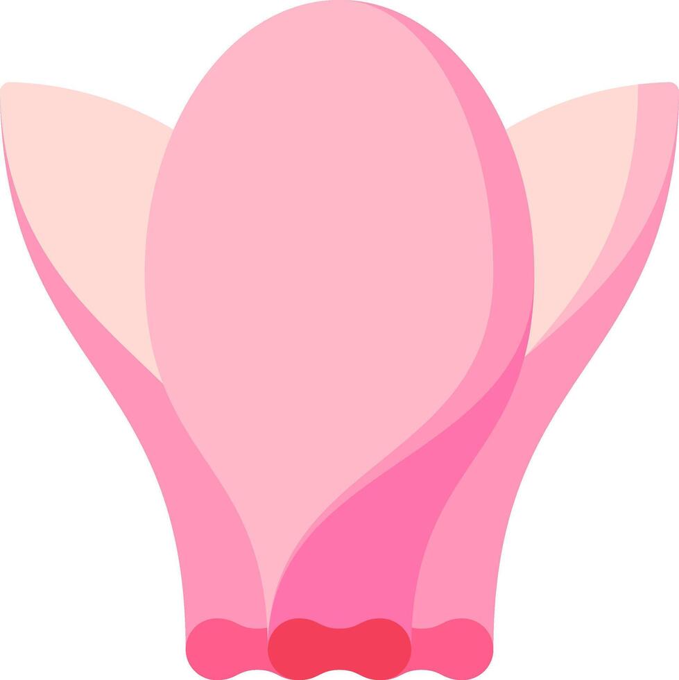 A pink flower with a large heart on it vector