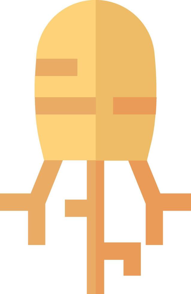 A yellow and orange tree with roots vector