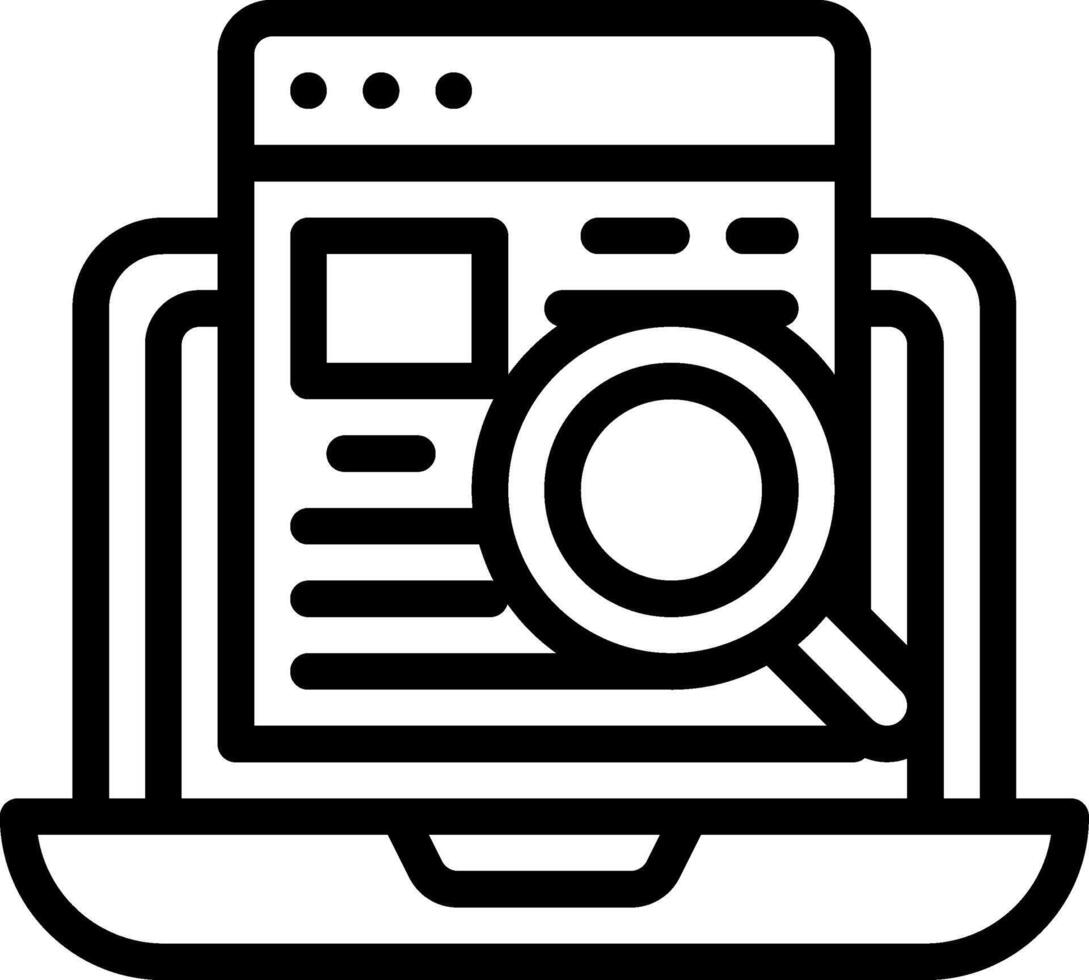 Search icon with magnifying glass vector