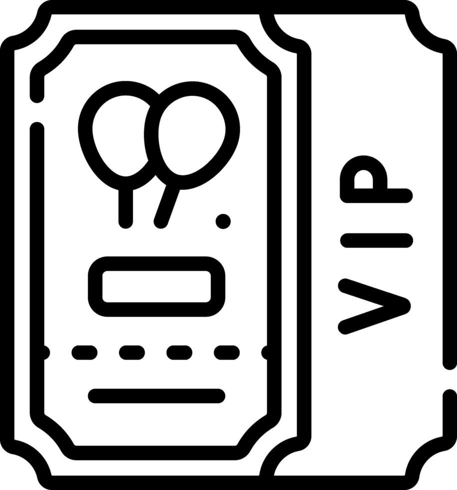 A ticket with a vip logo on it vector