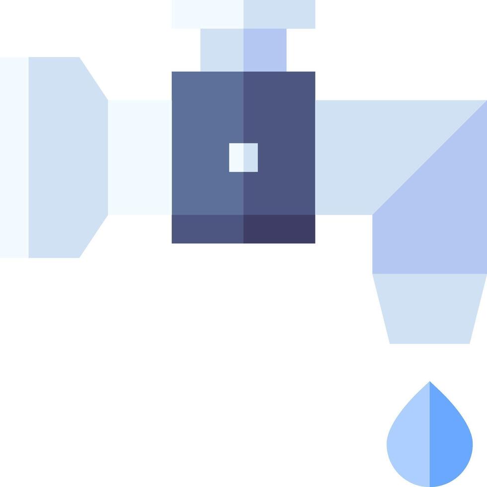 A water faucet with a drop of water vector