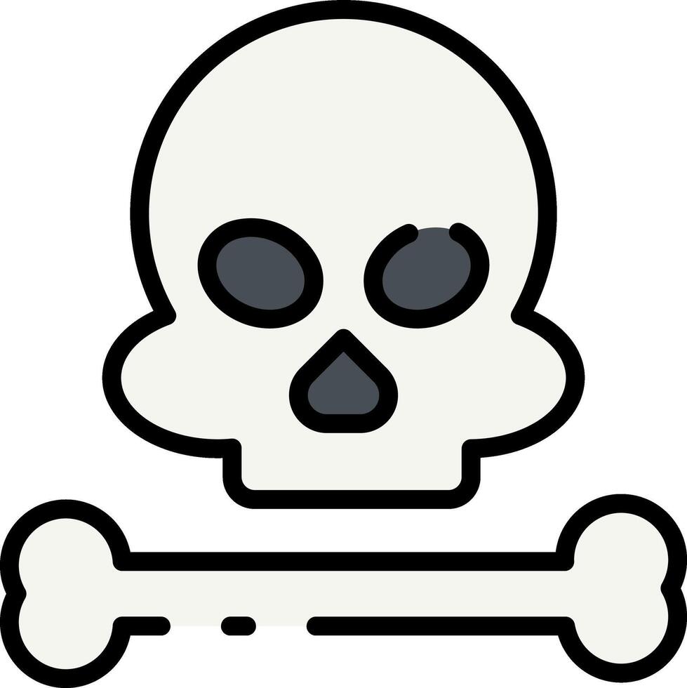 A skull and crossbone icon vector