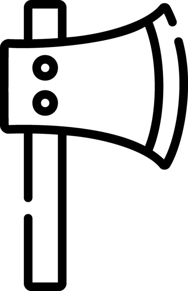 A black and white axe icon on a white background vector