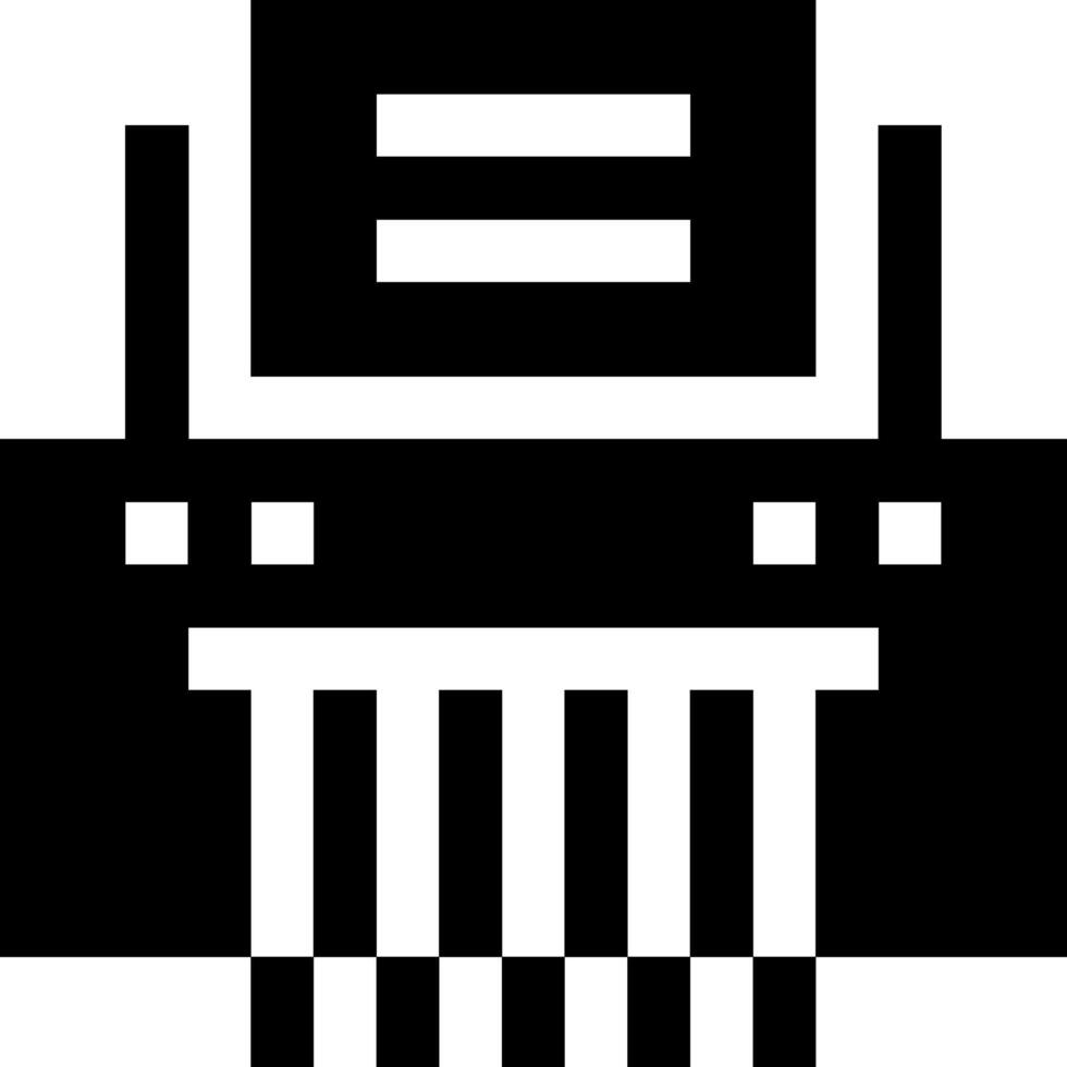 A black and white pixel image of a computer vector