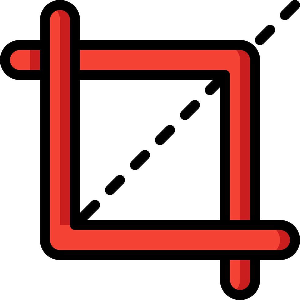 A red square with a line through it vector