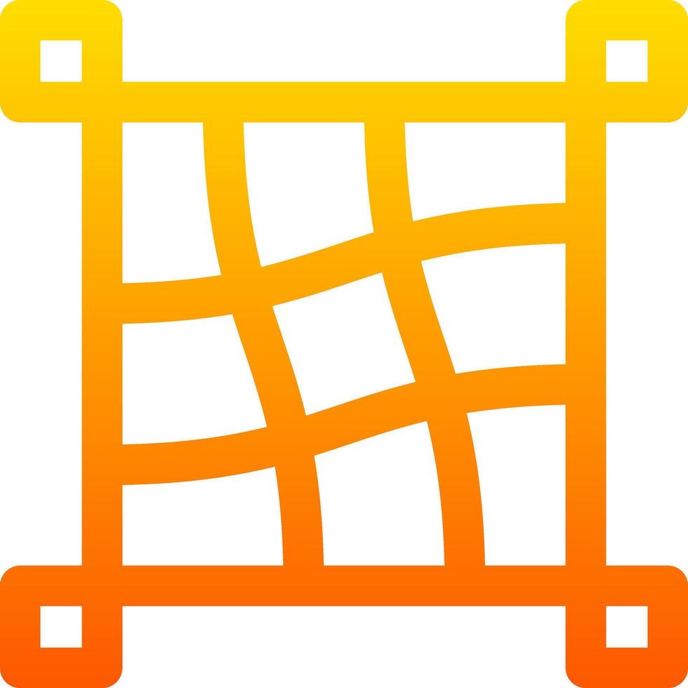 A square with a yellow and orange border vector