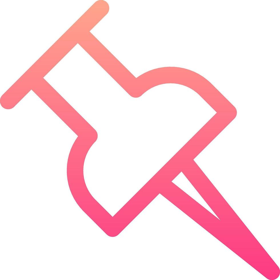 A pink and red pin icon on a white background vector