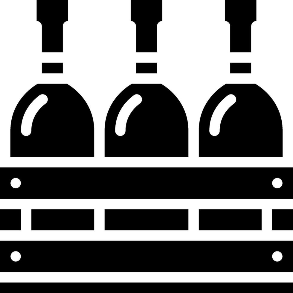 Wine bottles in a wooden crate vector