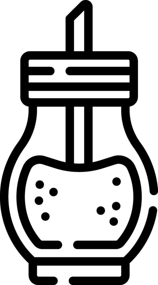 A jar with a spoon in it on a white background vector