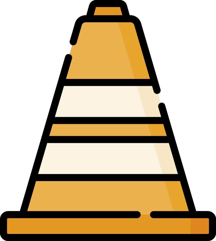 A traffic cone icon on a white background vector