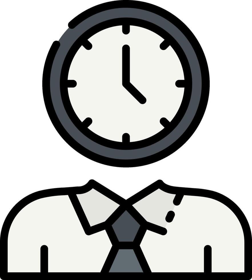A man with a tie and a clock on his face vector
