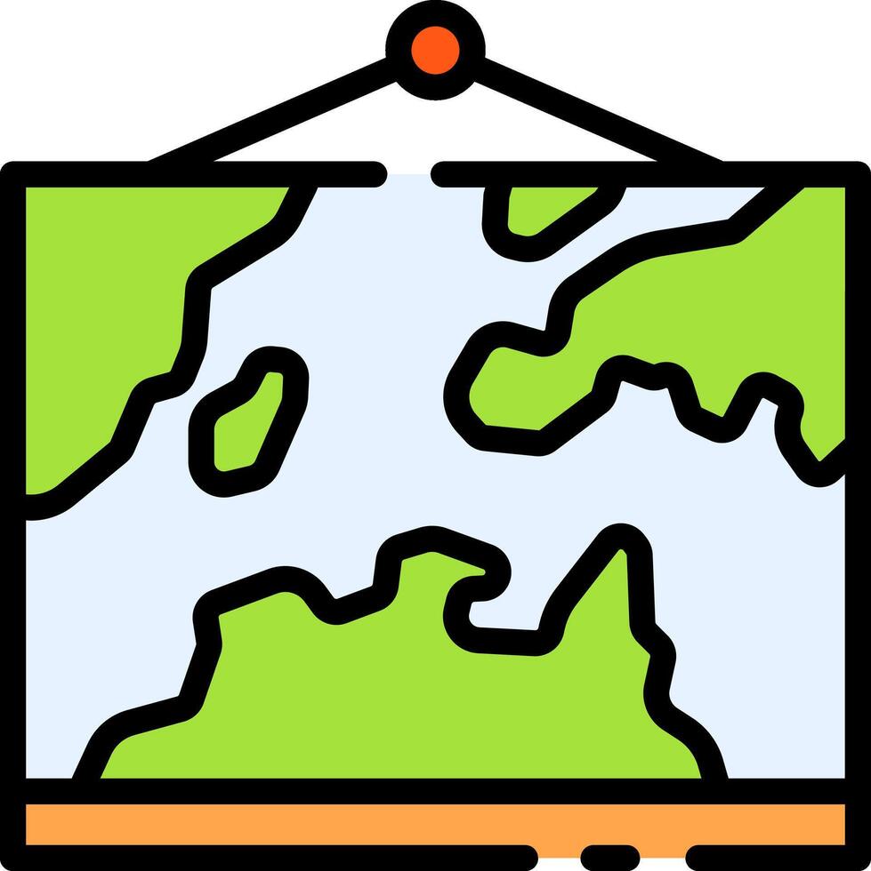 A map with a globe on it vector