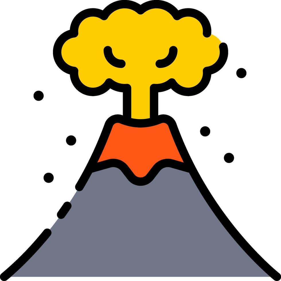 Volcano icon illustration vector