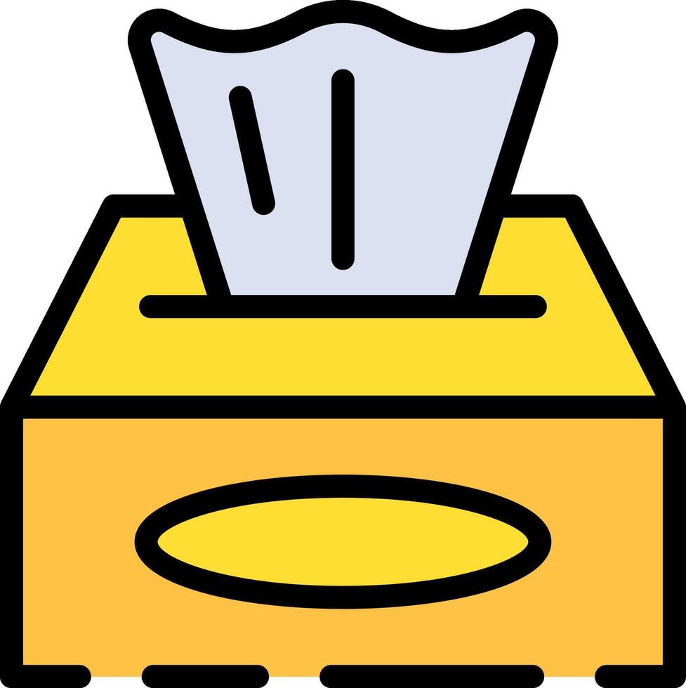 A yellow box with a tissue inside vector