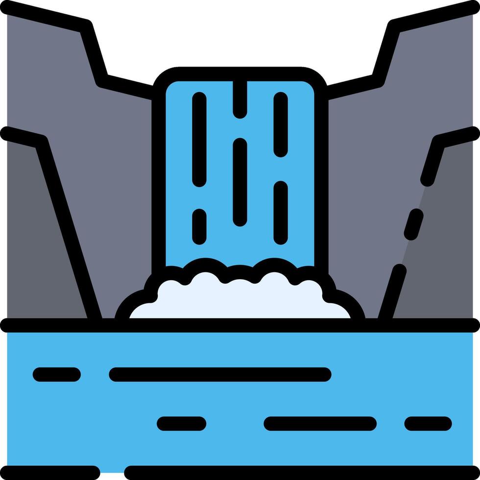 Waterfall icon illustration vector