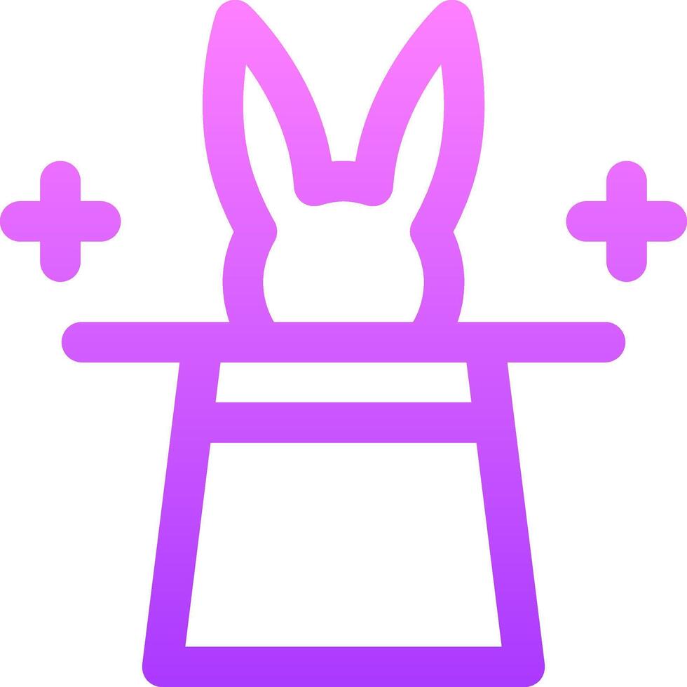 A purple bunny is sitting in a hat vector