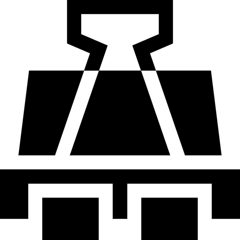 A black and white icon of a computer vector