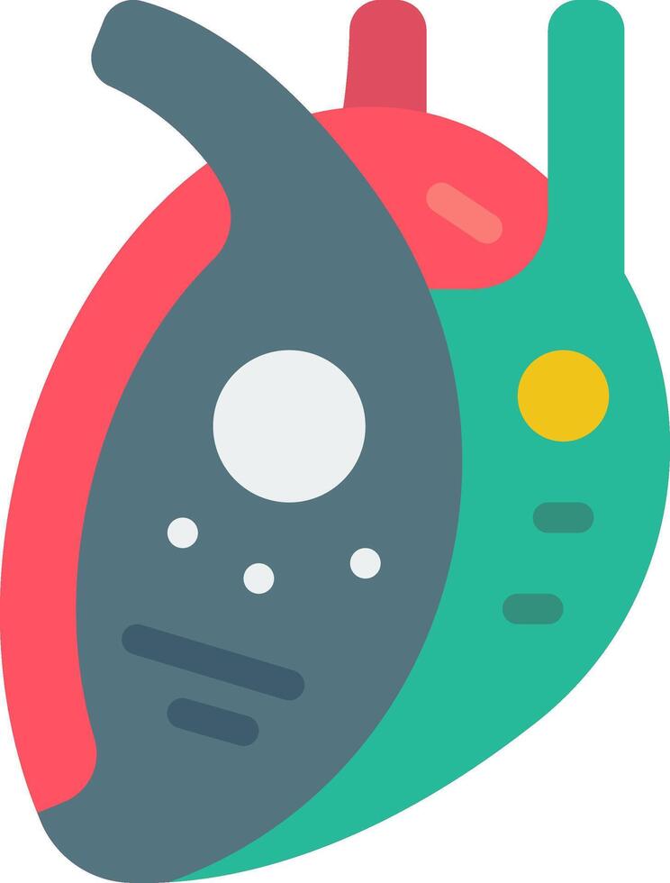 A heart with a microphone on it vector