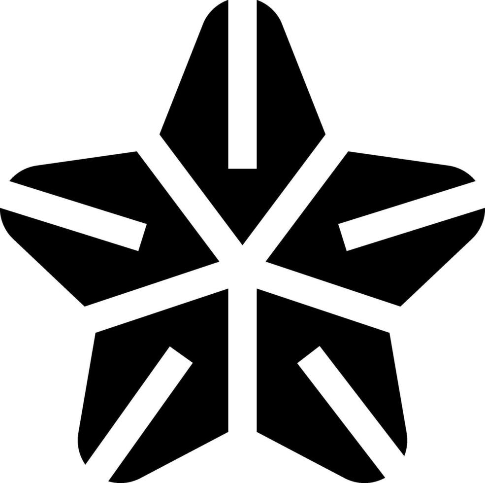 A black and white star with four arrows vector