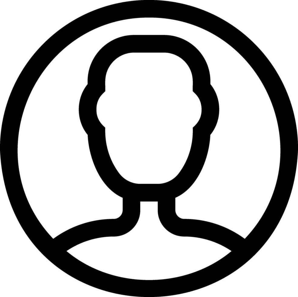 A black and white image of a person in a circle vector