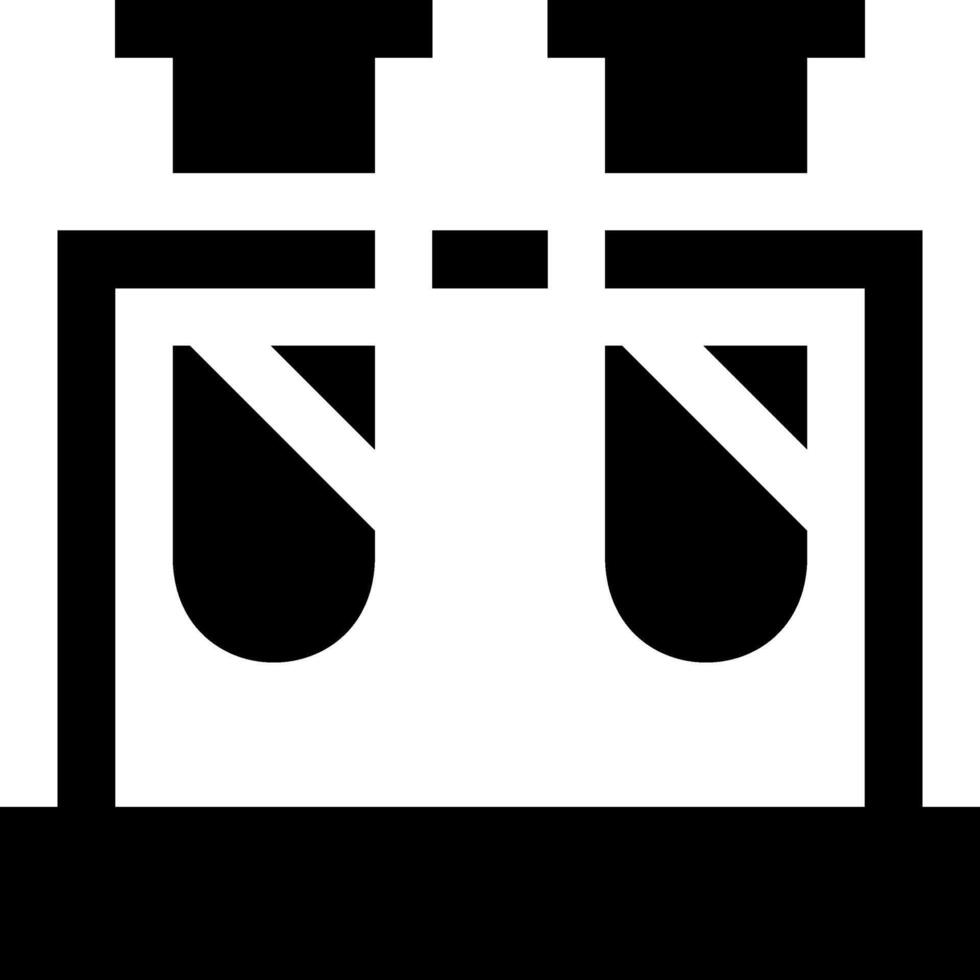 A black and white image of two test tubes vector