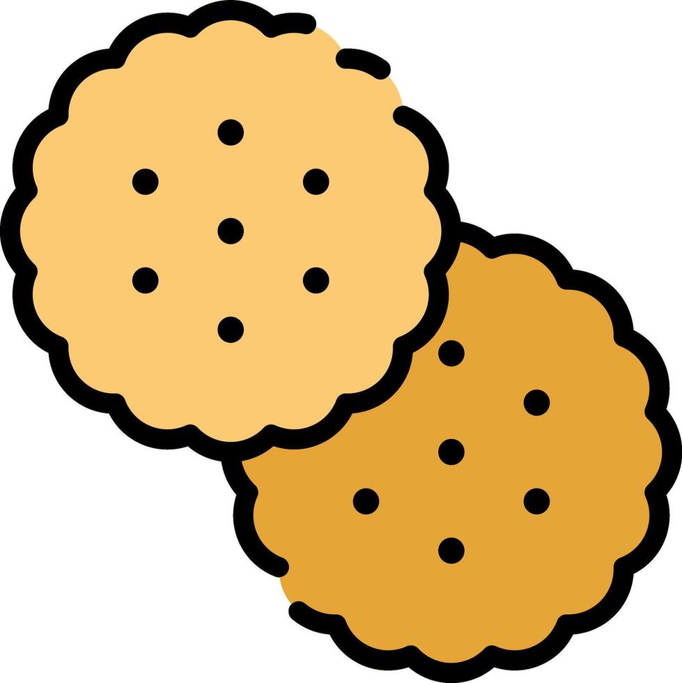 Two cookies on a white background vector