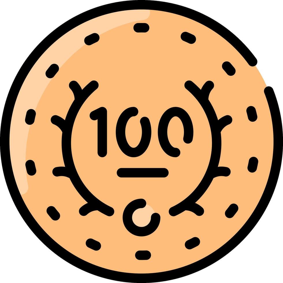 A 100c coin icon on a white background vector