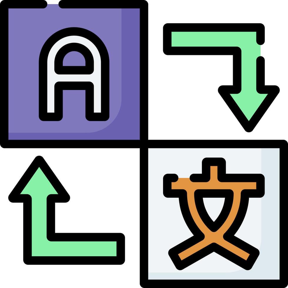 A symbol with arrows pointing to the right and left vector