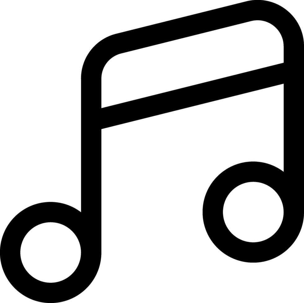 Music note icon vector
