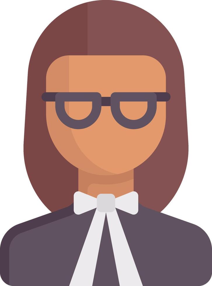A woman in glasses and a tie vector