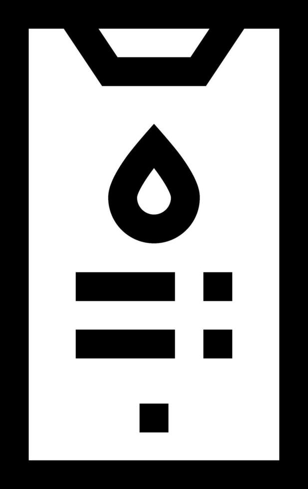 A white and black icon of a paper bag vector