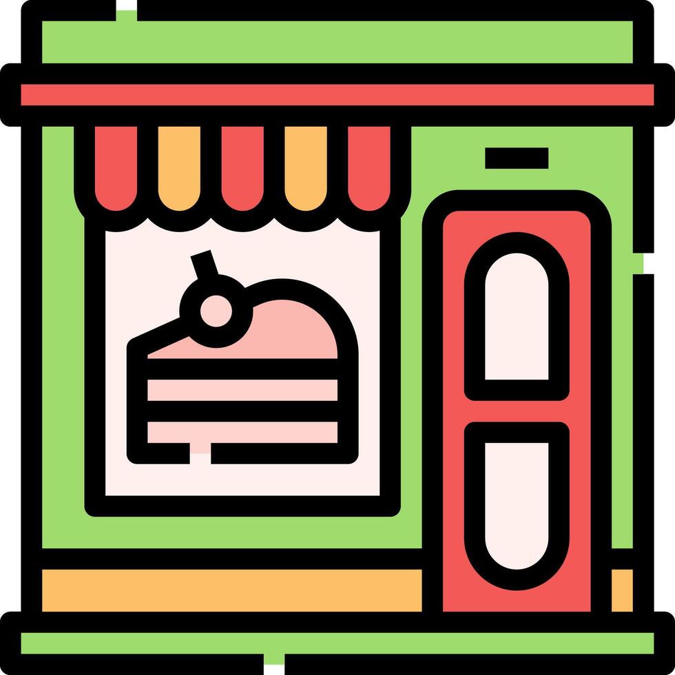 Cake shop icon vector