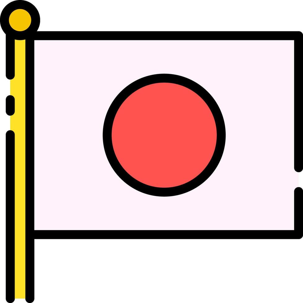 Japan flag icon illustration vector