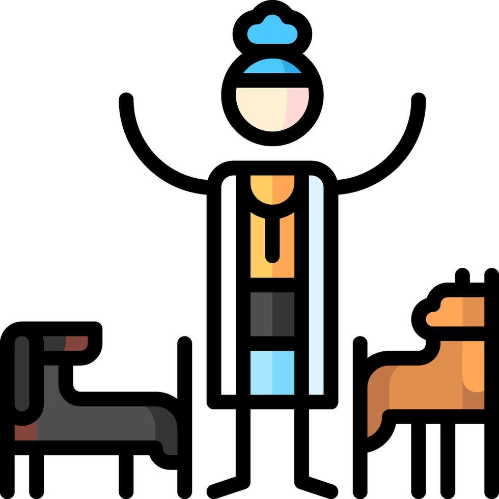 A man with a dog and a cat vector