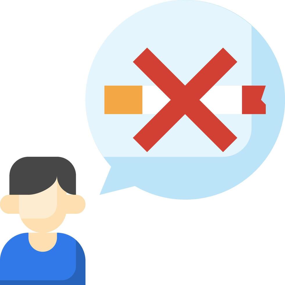 No smoking sign in speech bubble vector
