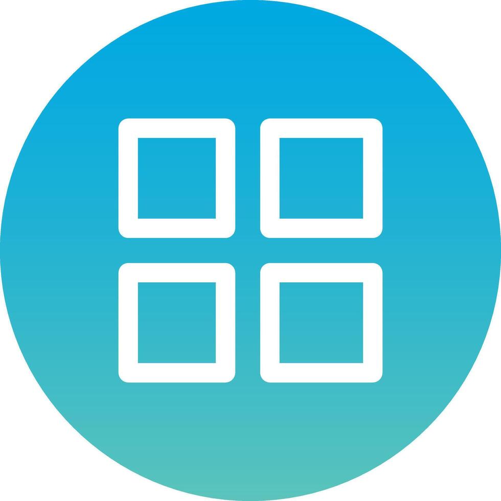 A blue circle with four squares in it vector