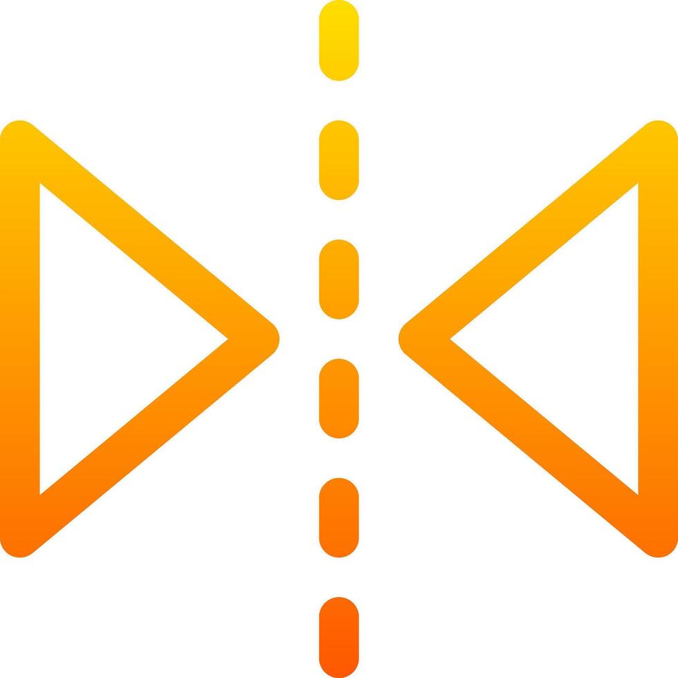 A yellow arrow pointing to the left and right vector