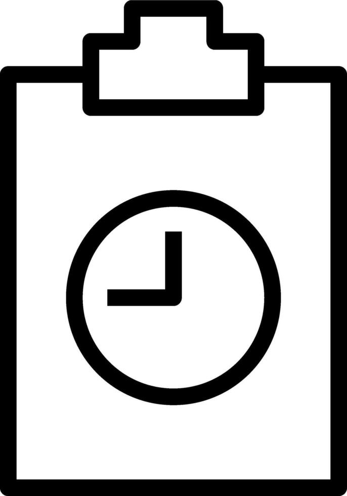 Clipboard with clock icon vector